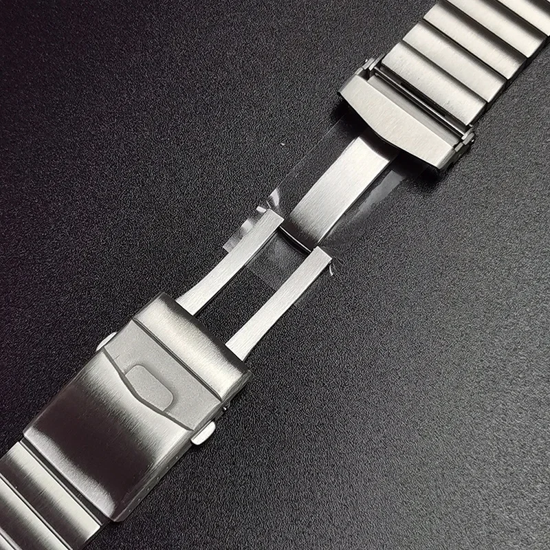 20mm 22mm Luxury Solid Stainless Steel Watch Band for Omega Seamaster Bracelet Adjust Deployment Buckle 4.5mm Thickness Strap