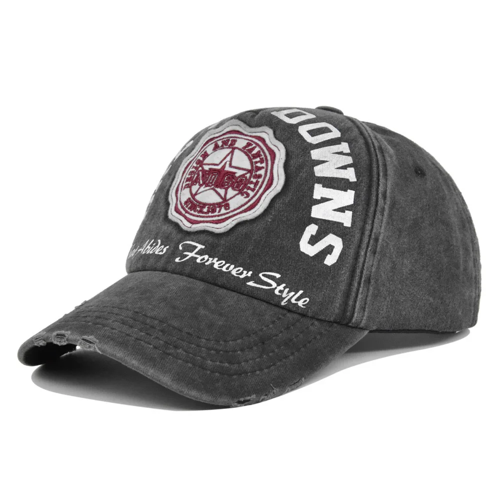 

Washed Cotton Golf Dad Hat Baseball Patch Embroidered Outdoor Headwear Washed Vintage Curved Brim Sun Hat