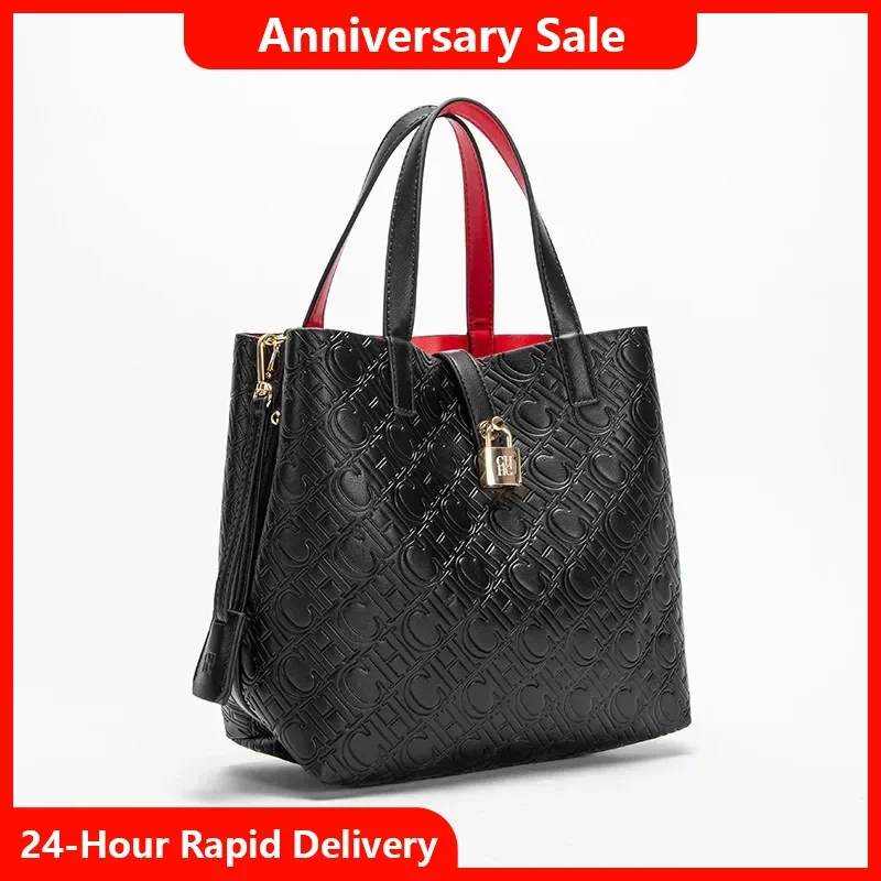 

2026 Trendy CH Women's Crossbody Bag Luxury Letter Print Lock Design Large Capacity Handbag