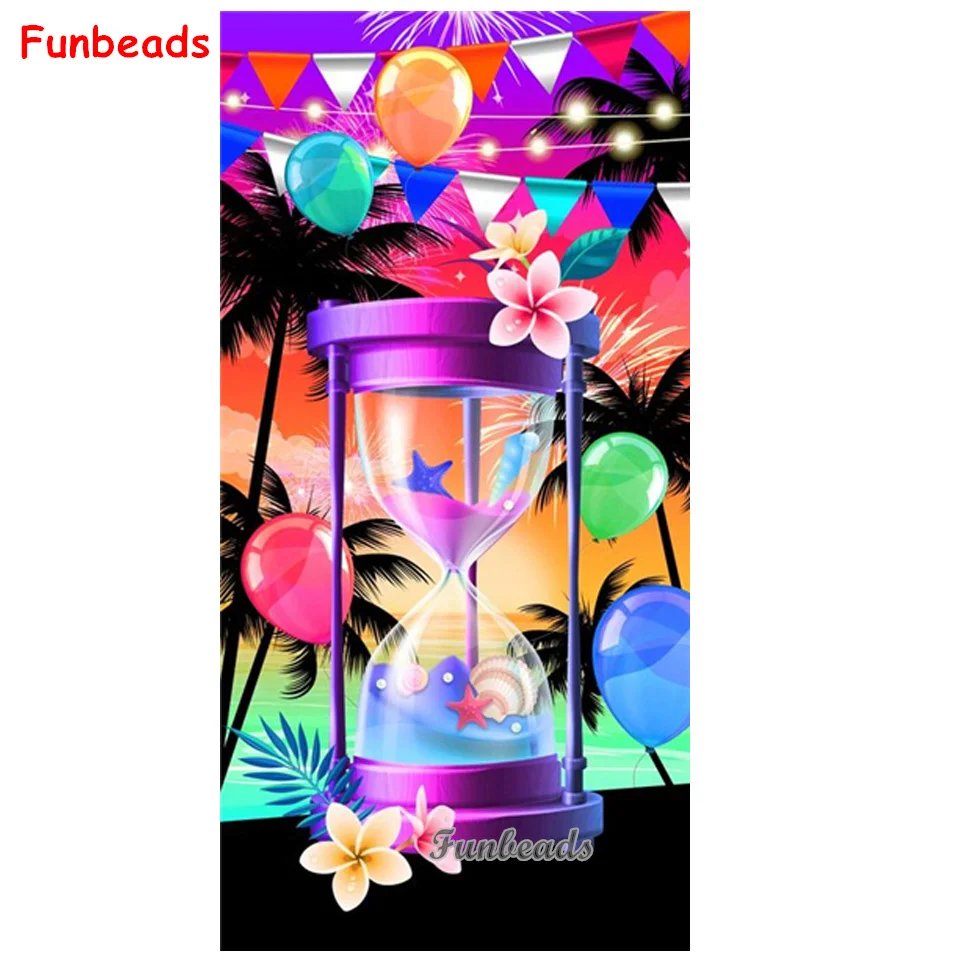 Diamond Painting Full Drill Seaside Juice Cup Square/round Embroidery Flower Cartoon Landscape Mosaic Home Decor GG029