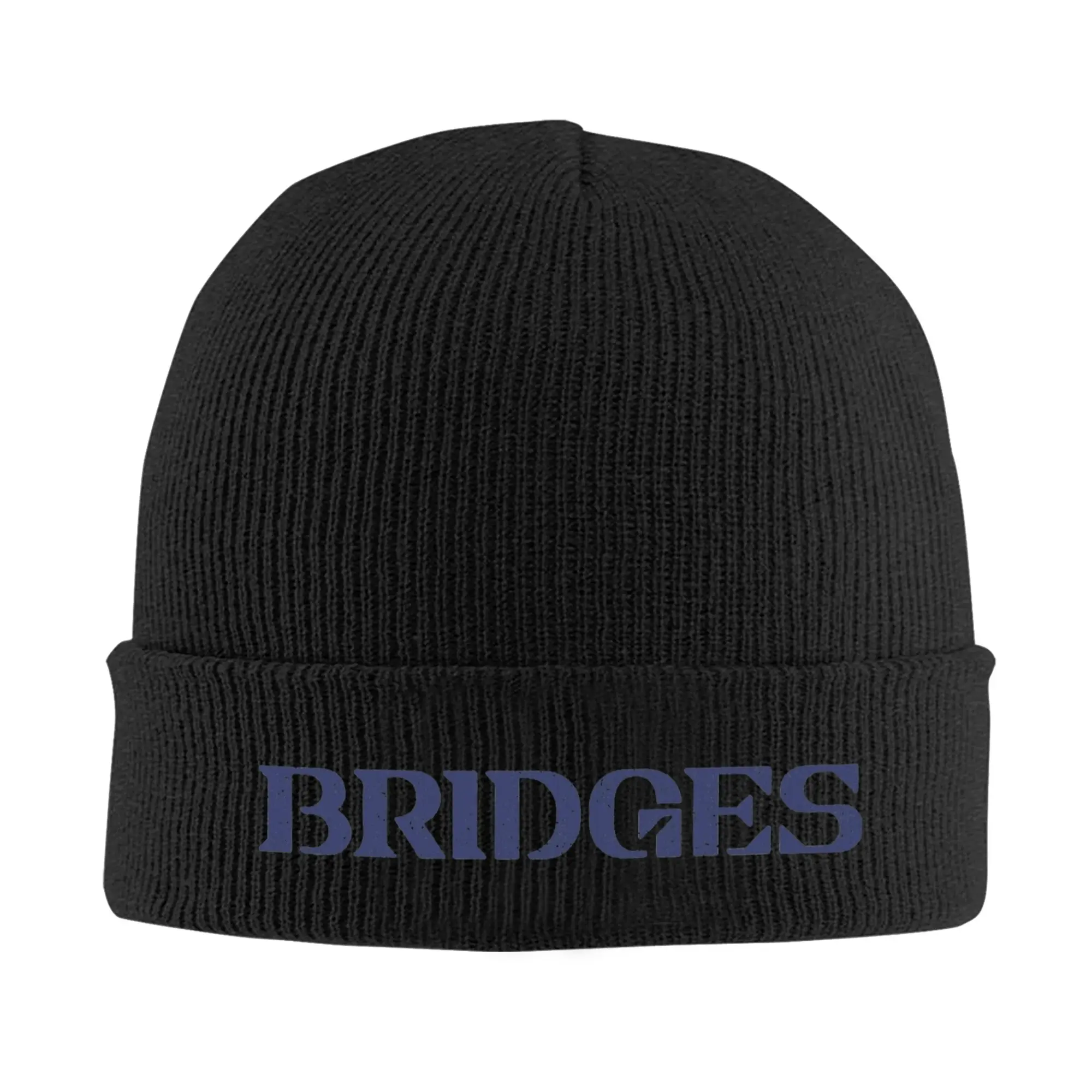Bridges Death Stranding Logo Gorro de punto Mujeres Hombres Skullies Gorros Otoño Invierno Sombreros Acrílico Videojuego Casual Melón Cap