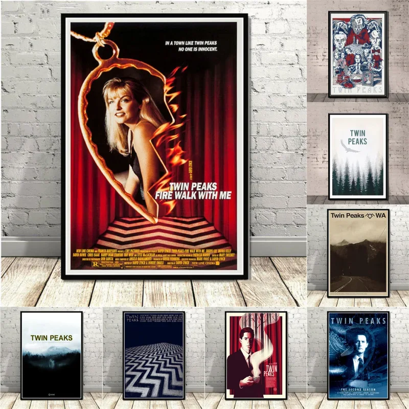Twin Peaks TV-Serie zeigt klassische Film-Anime-Poster und Drucke, Leinwandgemälde, Kunst, Wandbilder für Wohnzimmer, Heimdekoration