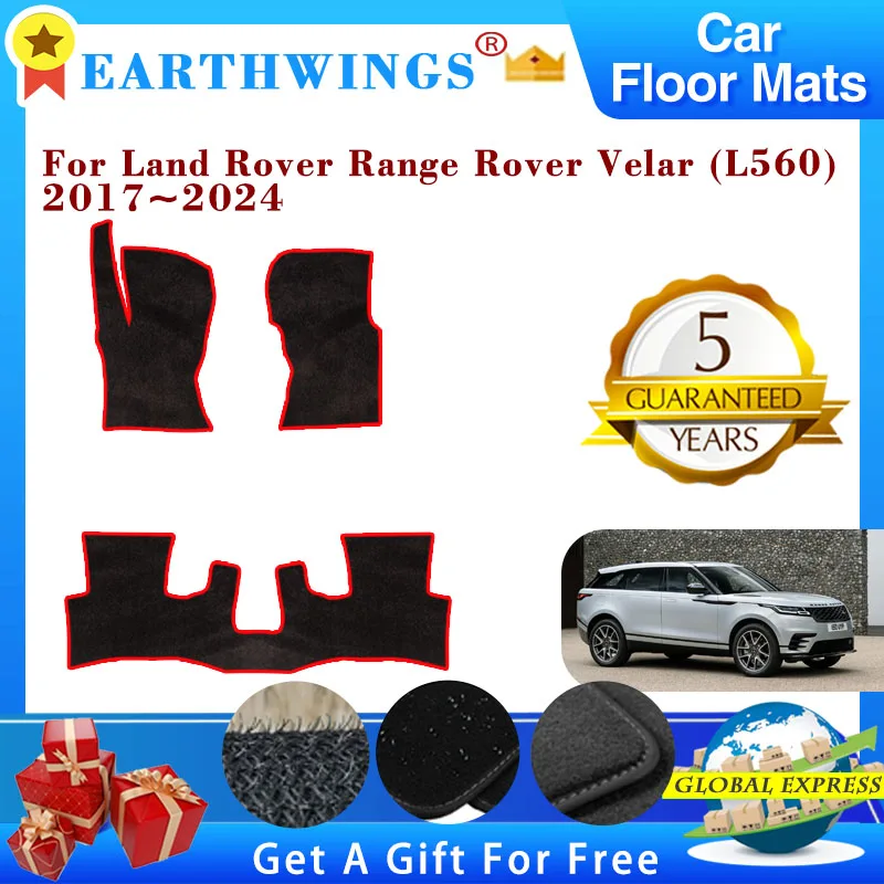 

Car Floor Mats Fit For Range Rover Velar Luxury L560 2017~2024 Panel Foot Pad Carpet Cover Anti-slip Foot Cover Auto Accessories