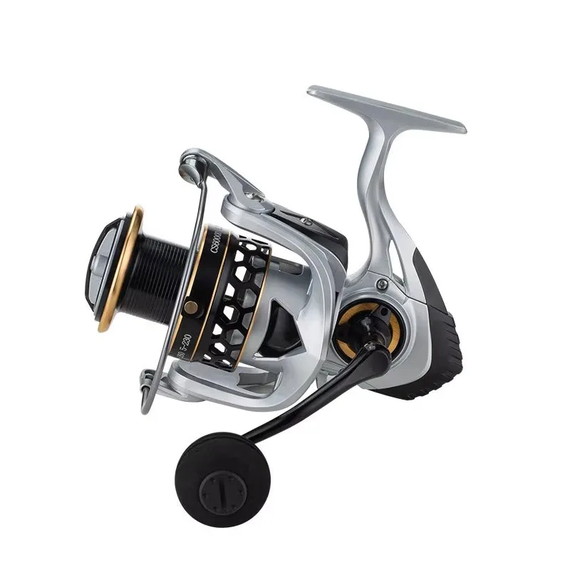 Metal Rotary Fishing Wheel, Silver, Seawater Freshwater Offshore High Speed Smooth Loop, Durable Fishing Wheel Fast Delivery