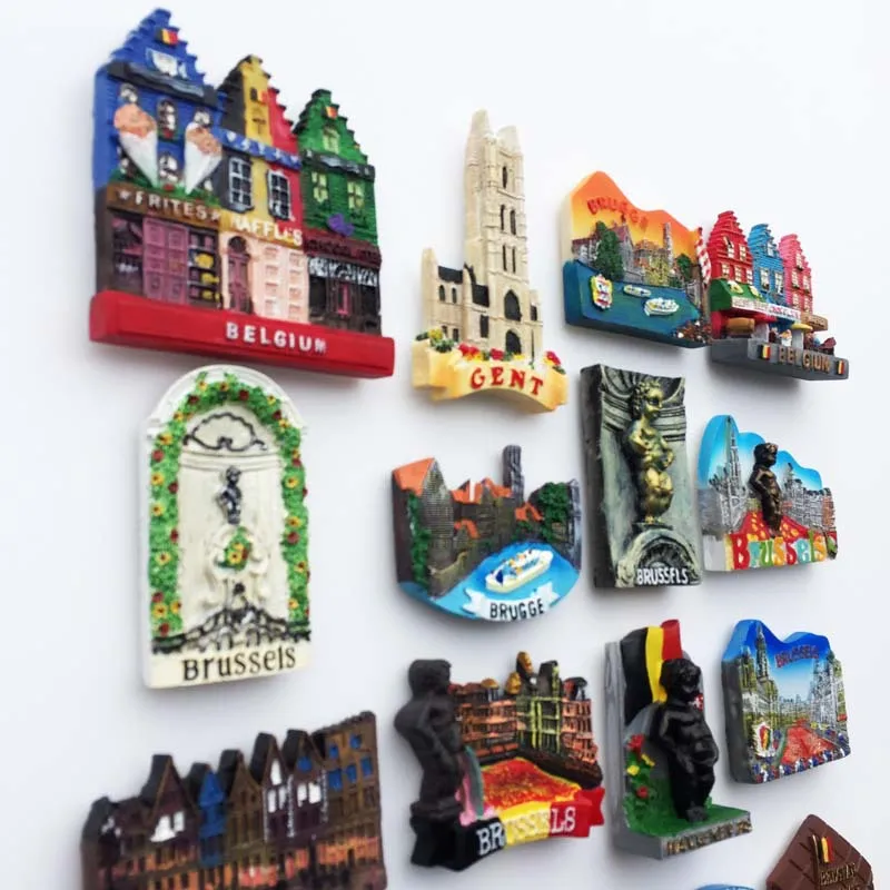 Belgien Magnet Souvenir für Kühlschrank Dekoration Brüssel Manneken Pis magnetische Kühlschrank Magnete Harz Reise geschenke für Freunde