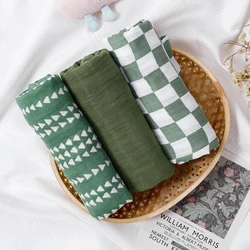 Kangobaby #My Soft Life# 3pcs Set Breathable Baby Muslin Cotton Swaddle Blanket Newborn Bath Towel 120x110cm