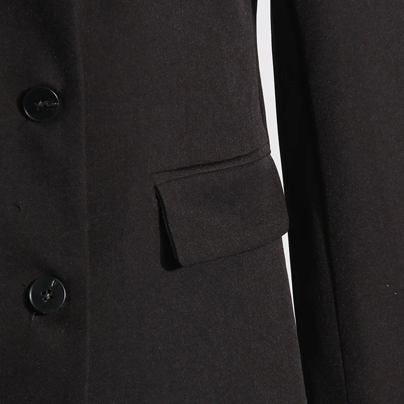 Elegant High-End Women's Pleated V-Neck Blazer Coat Slim Fit Long Sleeve Autumn Fashion for Professional Settings