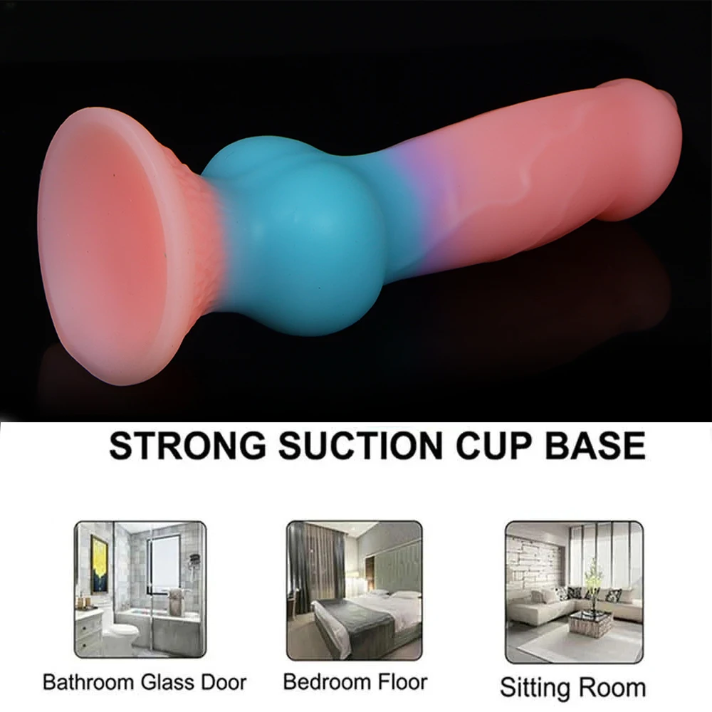 Luminous Dog Dildos Pink Realistic Dildo Animal Penis Sex Toy for Women G-Spot Massage Masturbator 18+ Cute Beautiful Anal Dildo