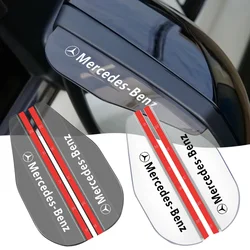 2Pcs Car Rear View Side Mirror Rain Board Eyebrow Guard Sun Visor For Mercedes Benz AMG W176 W246 W205 W213 GLE GLC B C E Class