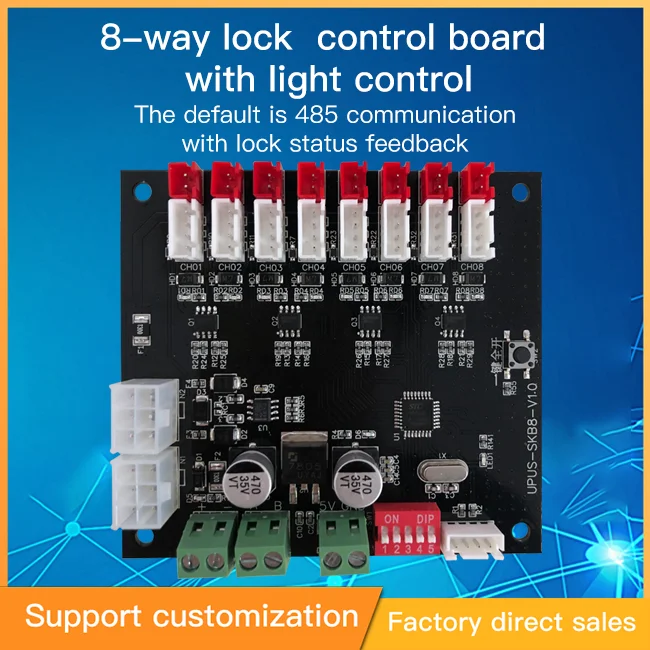 OEM RS485 Lock Control Board 8 Channel Controller for Vending Machine