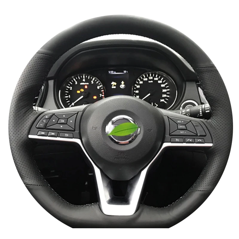 Interior Leather Car Steering Wheel Covers for Nissan Sylphy‌ Sentra‌ Qashqai 2020-2025 Kicks X-trail 2017-2021 Teana 2020 2022