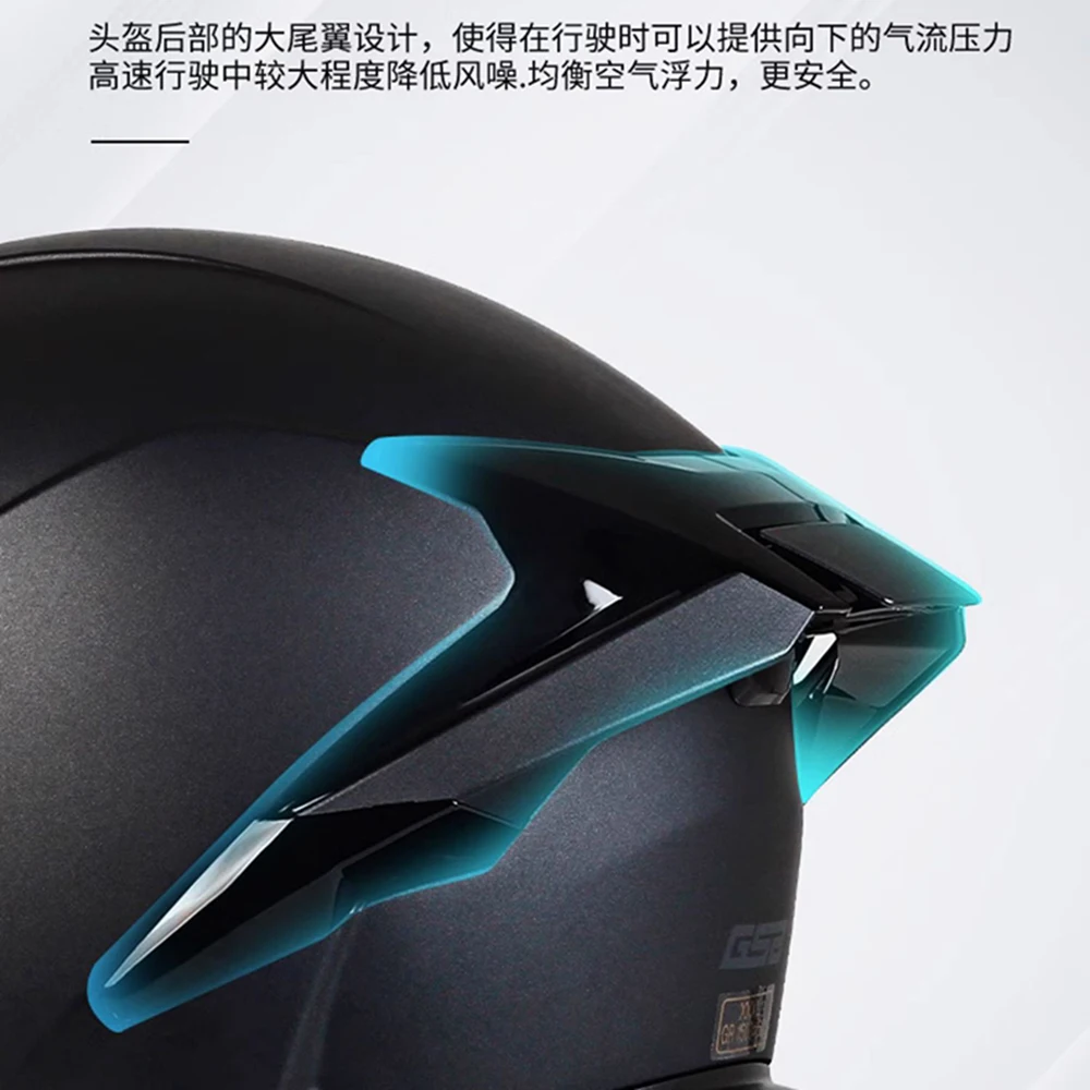 Blue Network Wear-Resistant Motocross Equipment Anti-Fall Head Protection Full Face Biker Kask Breathable Motorcycle Tail Helmet