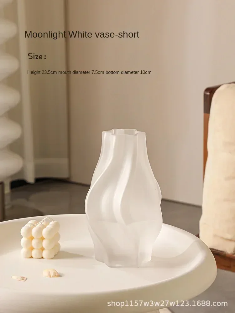 إنز نمط زهرية زجاجية مائية ، زهور شفافة ، ديكور منزلي بسيط حديث ، عمل فني ، مقهى ، ديكور خزانة تلفزيون