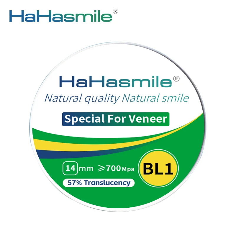 BL1 TT Multilayer Zirconia Blocks Translucence 57% Special For Veneer High Aesthetic Veneering Dental Lab Material