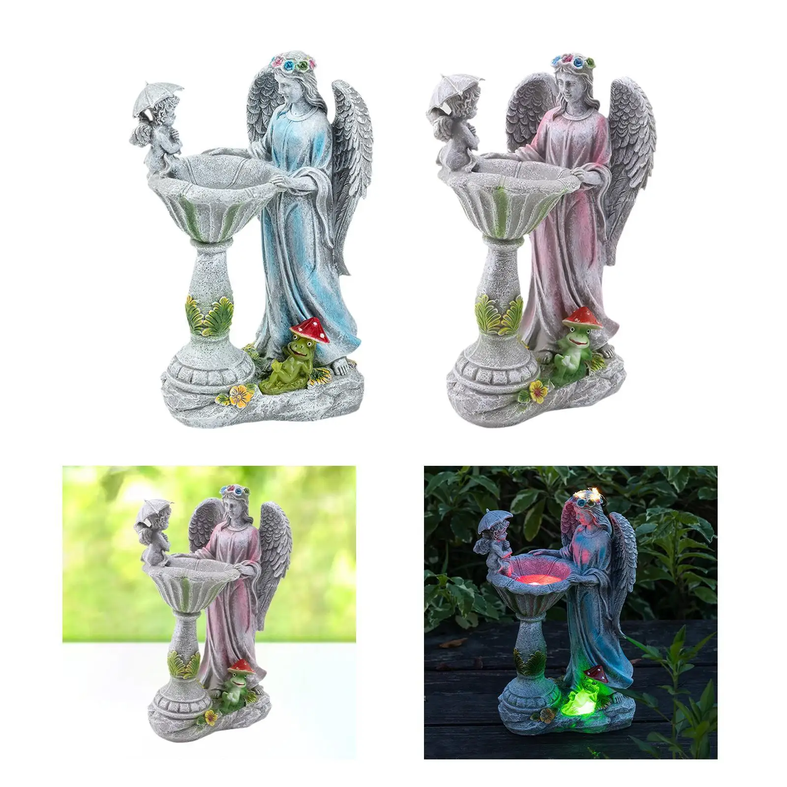 Angel Girl Solar Garden Statue Yard Art Decor for Patio Landscape Porch