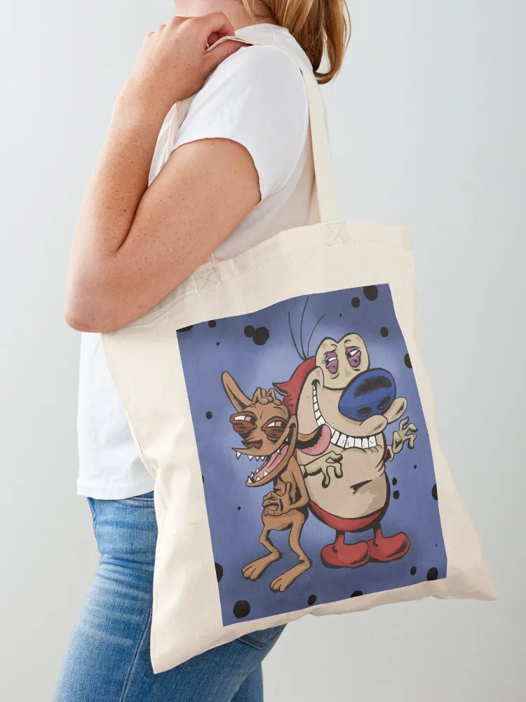 Ren and Stimpy Tote Bag Customizable tote bag shopper bags tote bag custom