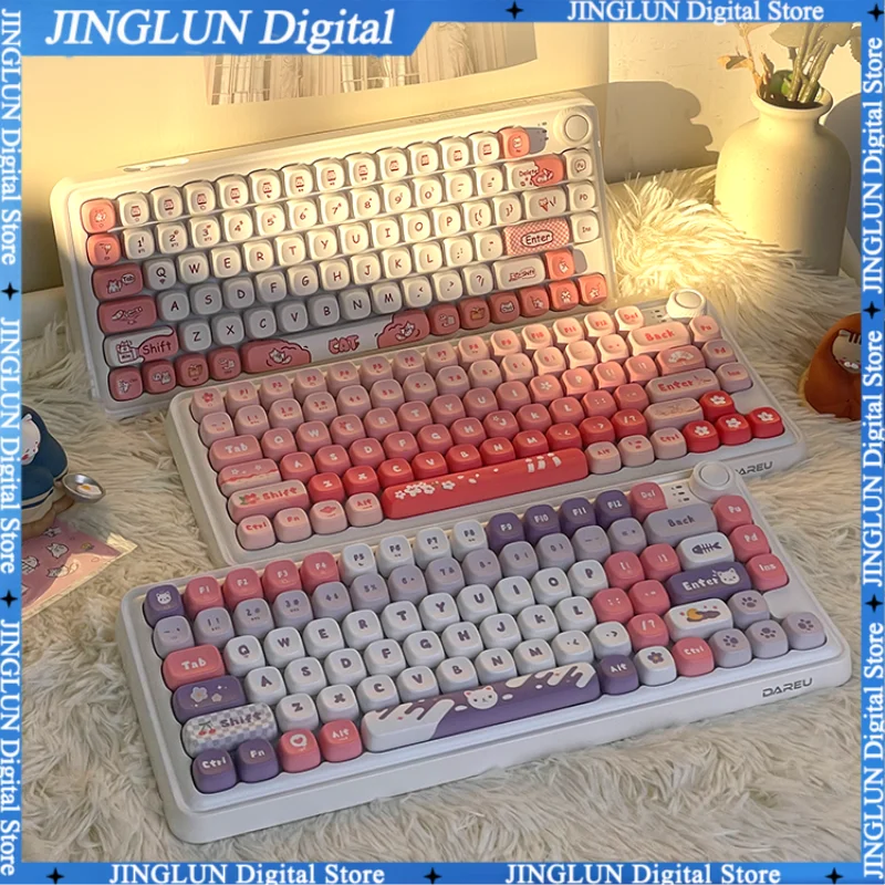 

Dareu Small Square Sugar Mechanical Keyboard Z82 Bluetooth Type-c Wireless 2.4g Wireless supports Three Connection Modes Keyboar