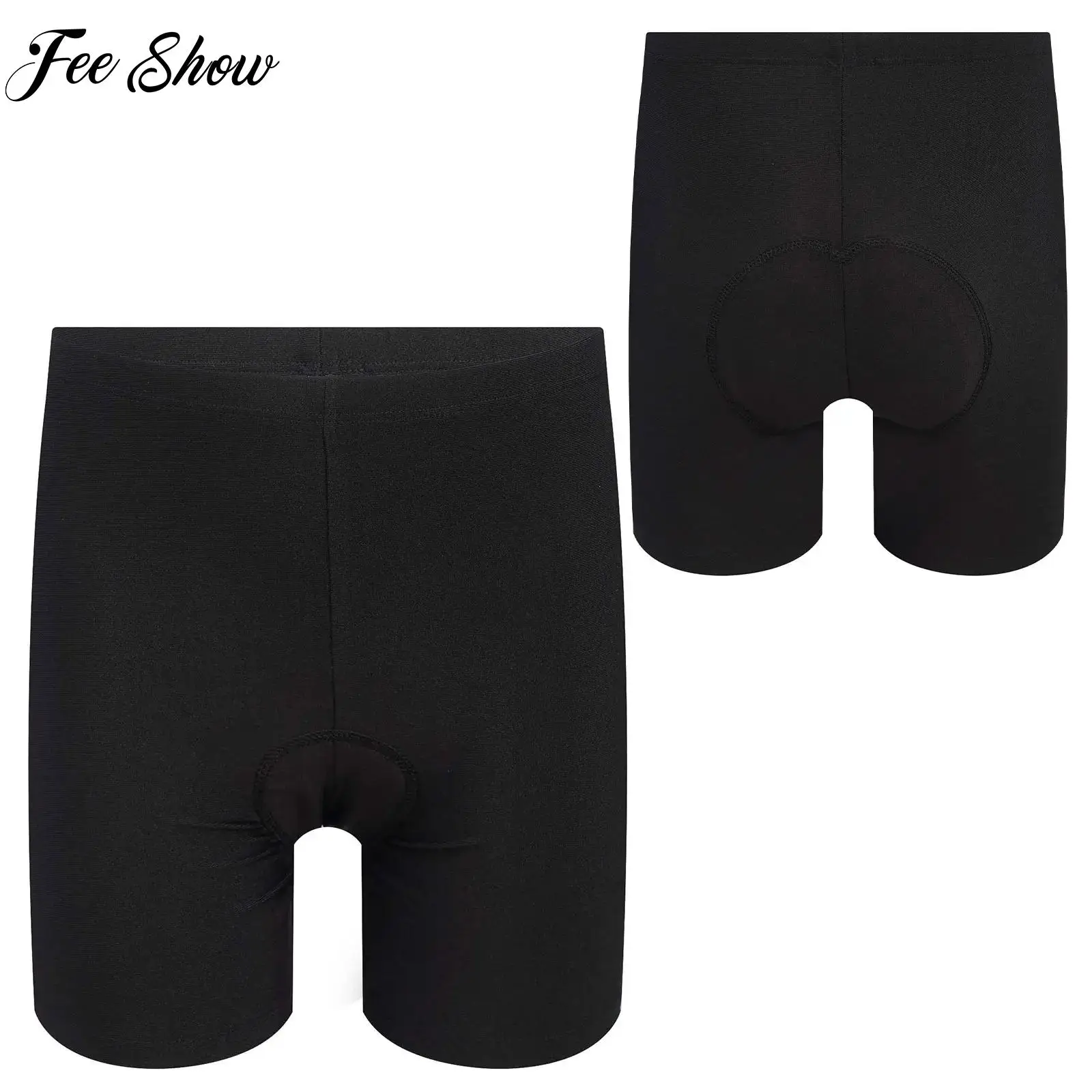 

Boys Cycling Shorts Breathable Elastic Waistband Solid Color Shorts with 3D Cushion for Gym Yoga Sports Training Workout Costume