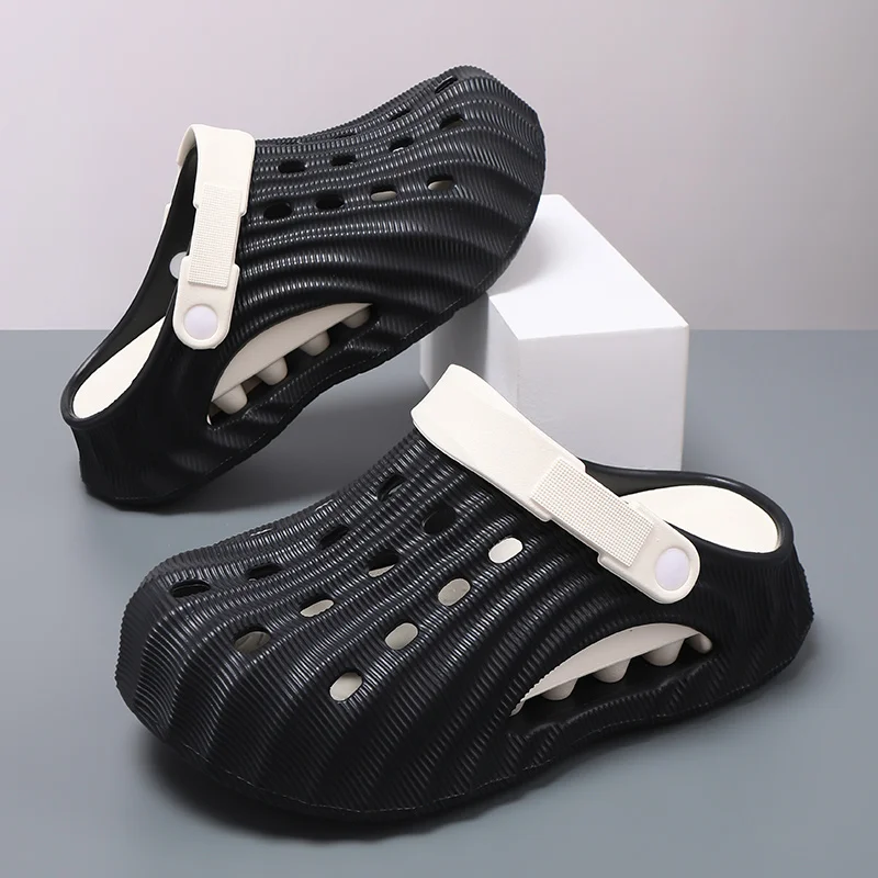 

Летние уличные сандалии для мужчин, пляжные сабо, мягкие дышащие тапочки из ЭВА, мужские повседневные сандалии для воды и сада, мужские пляжные сандалии