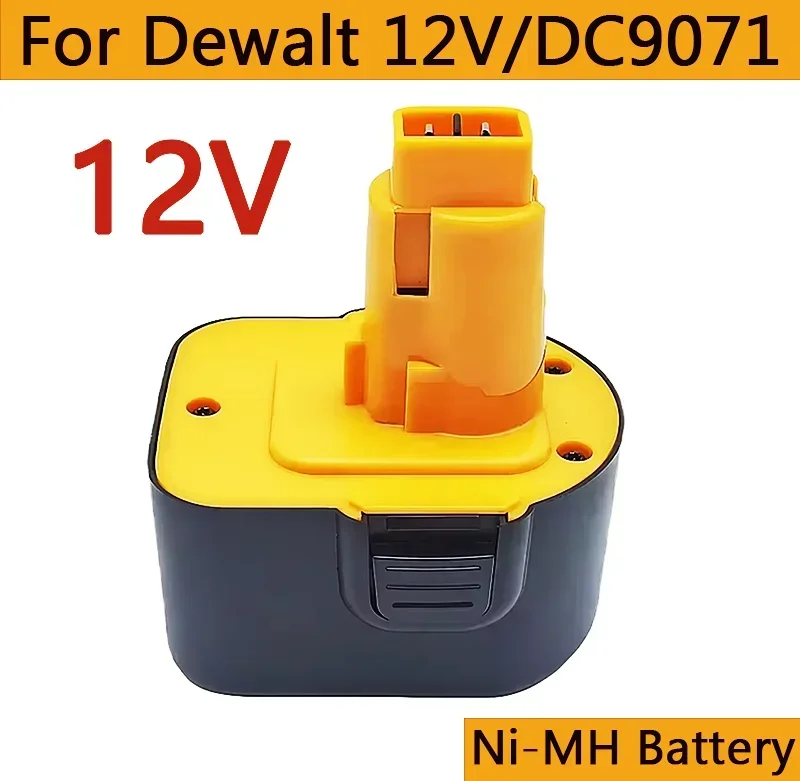 12V 6800mAh Ni-MH Rechargeable Battery DE9061 DE9062 DW9061 DW9062 DE9036 DW911 DW921 DW9614 DW05 Replacing the Battery