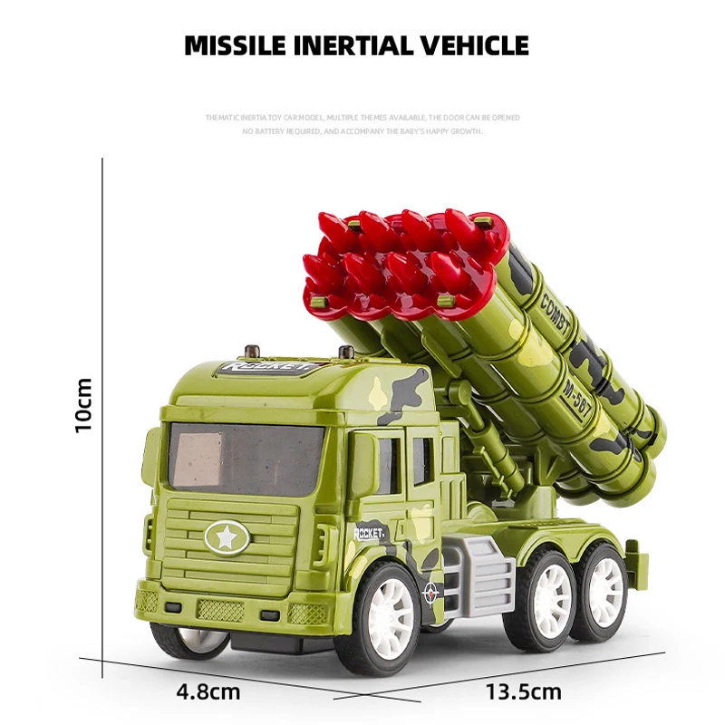 새로운 시뮬레이션 미사일 자동차, 군사 관성 로켓 자동차, 멋진 어린이 장난감 트럭 모델, 어린이 자동차 장난감, 생일 선물