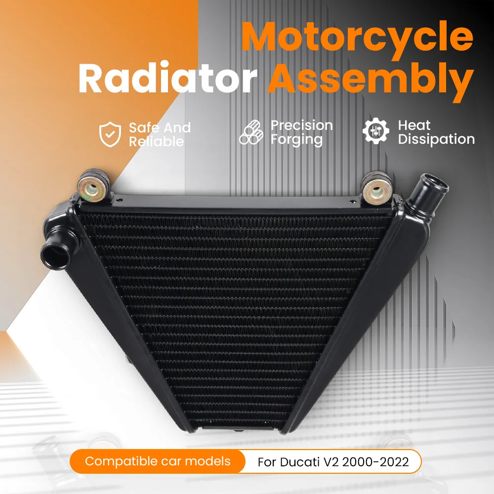 For DUCATI V2 2020-2024 Motorcycle Oil Cooler Coolant Cooling Radiator Cooler Cooling Water Tank Engine Cooling Radiator