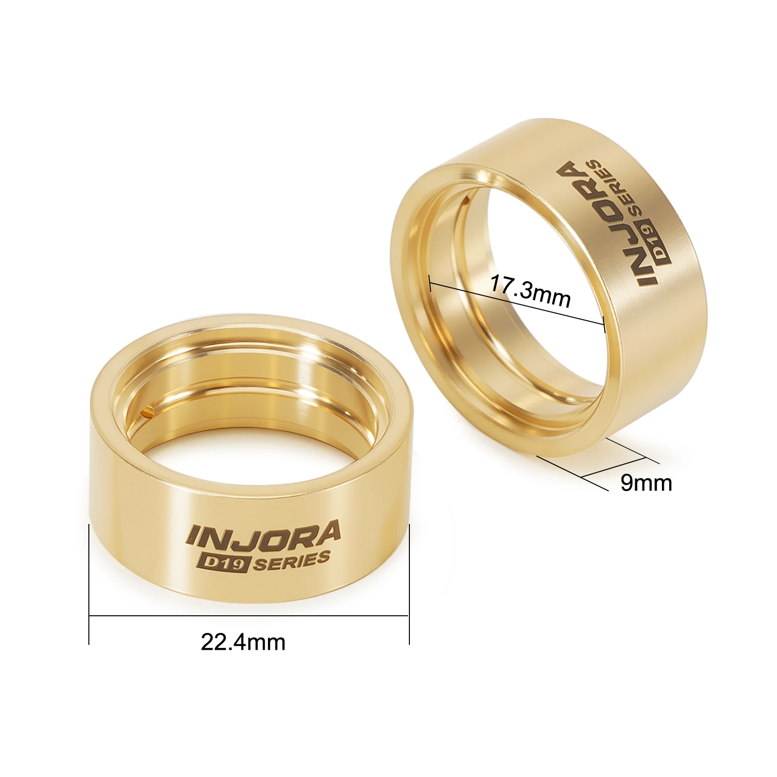 INJORA 10.1g Brass Inner Clamp Rings for INJORA 0.7