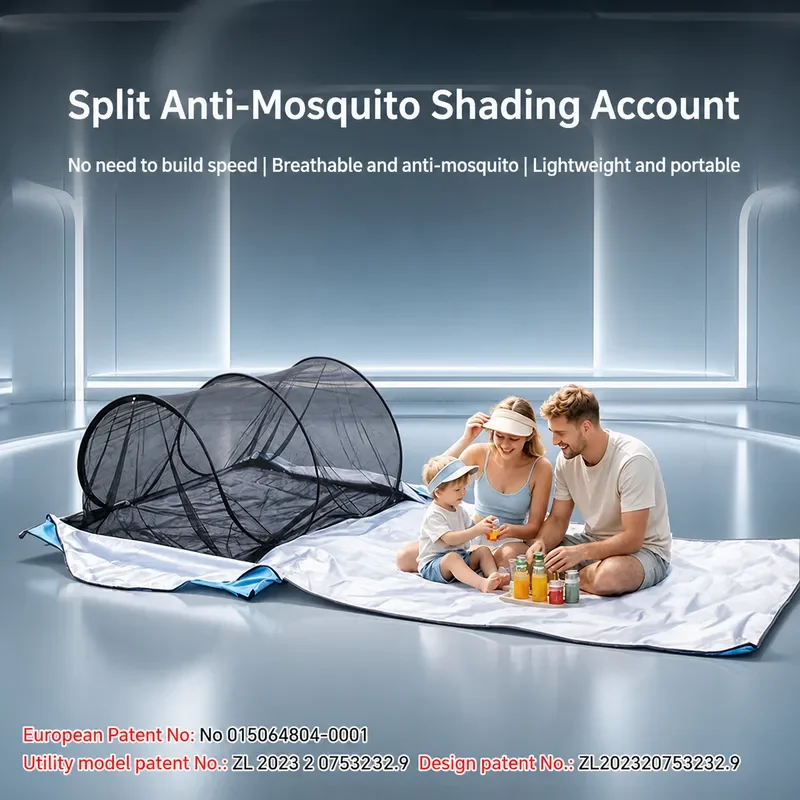 for New Split Type Mosquito Proof Blackout Tent Portable Foldable Travel Camping Outdoor Shelter