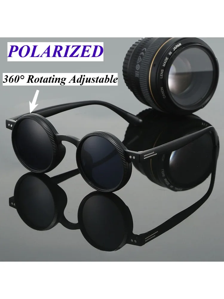 360 °   Roterende verstelbare zonnebril Rond frame Gepolariseerde zonnebril Outdoor UV-bestendige zonnebril Beschermende bril - afbeelding 2