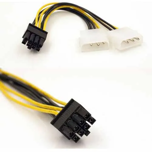 4 Pin Molex To 8 Pin PCI E Video Card Graphic Card Power Adapter Cable IDE 4pin Molex To 8pin PCI Express Video Card Power Cable