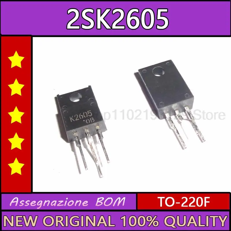 5PCS/LOT K2605 package to-220f shaped foot brand new imported 2sk2605