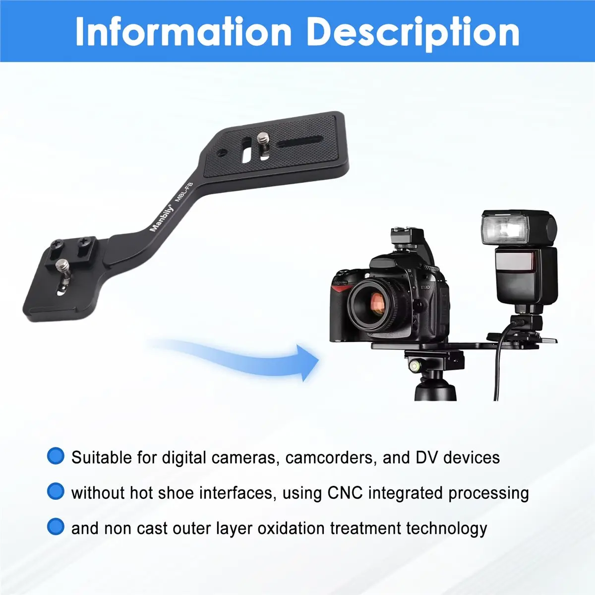 （Trendy）811U Vertical Flash Bracket Professional Multi-Functional Portable Convenient MBL- Professional Flash Bracket