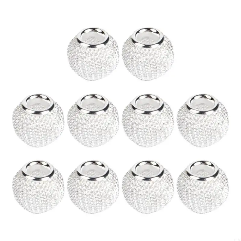 195C 10Pieces Decorative Iron Mesh Ball Craft Components for Earrings Necklaces