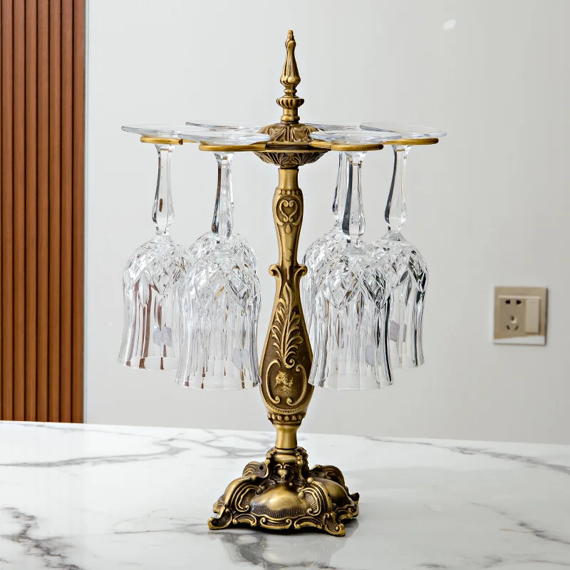 

Подходит для держателя бокалов для вина, стеллажа для хранения, стеллажа для выставки товаров для бокалов, латунного высококачественного легкого роскошного держателя бокалов для вина, гостиной