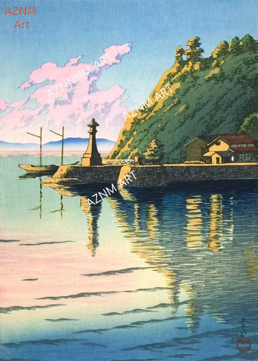 Kawase Hasui Artwork Posters and Prints Retro Japanese Landscapes Canvas Painting Wall Art Pictures for Room Office Home Decor