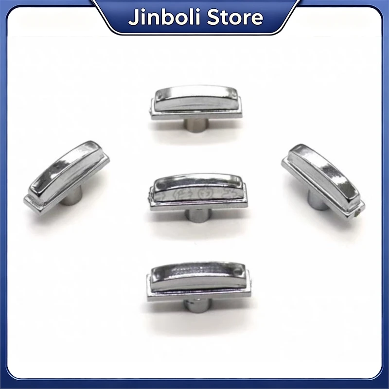 10PCS Long Flat Plastic Electroplated Silver Push Button Cap 22x7mm Round Hole 3.2mm 6*6 Tactile Switch Key Cap