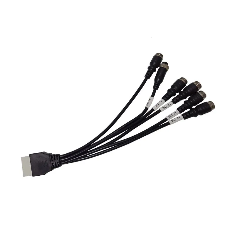 Accesorios de cámara MDVR para monitoreo de coche, conector de cable hembra de aviación, salida de Cable de Audio y Video AV DC BNC, línea de video de 4 pines