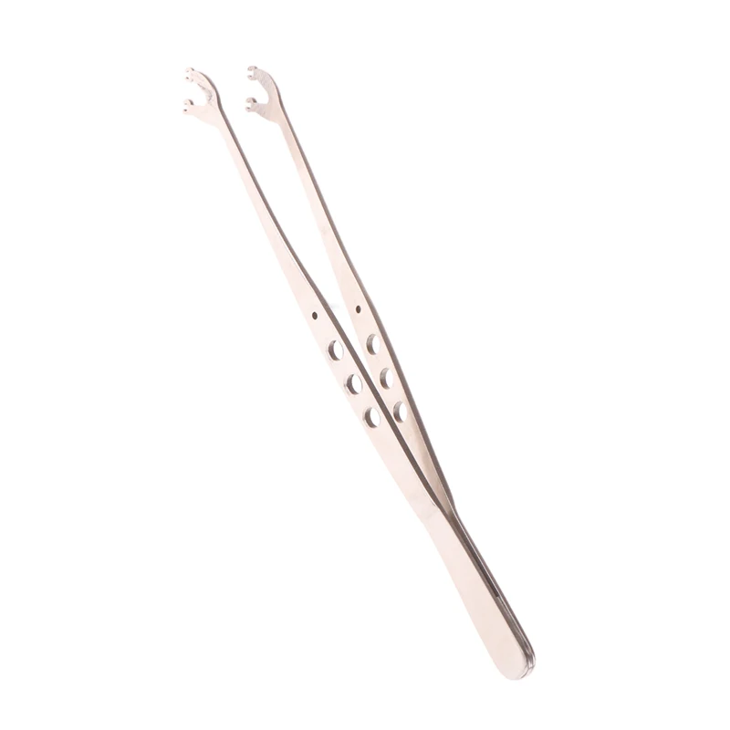 Dental Surgical Suture Tweezer Tip With Hole Operation Stitching Tweezer Suture Corn Tweezers Dressing Forceps Serrated Tip