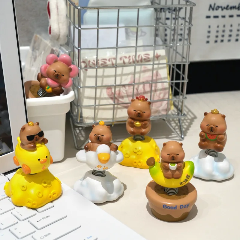 

Исцеляющие качели с водным дельфином, милый модный настольный маленький орнамент, мультяшное украшение в виде весеннего встряхивания, креативный сюрприз, праздничный подарок