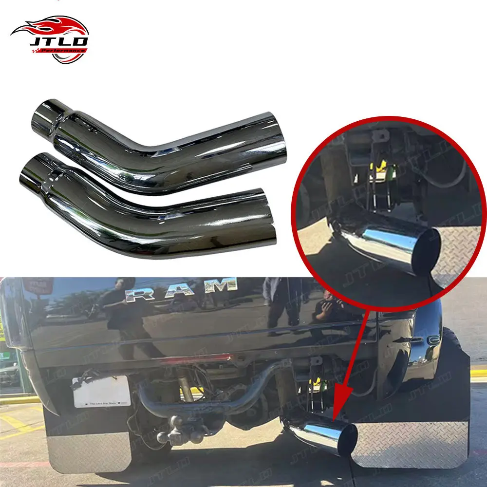 JTLD High Quality Mid Steel Chrome Coating Exhaust Tip System Muffler For Pickup Inlet:4