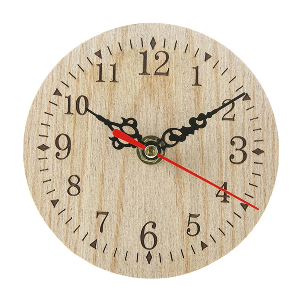 Clock Wall Clock Classic Retro Hang Wall Clock Home Decor Wooden Wall Clock Analog Display Wall Clock Battery Powered