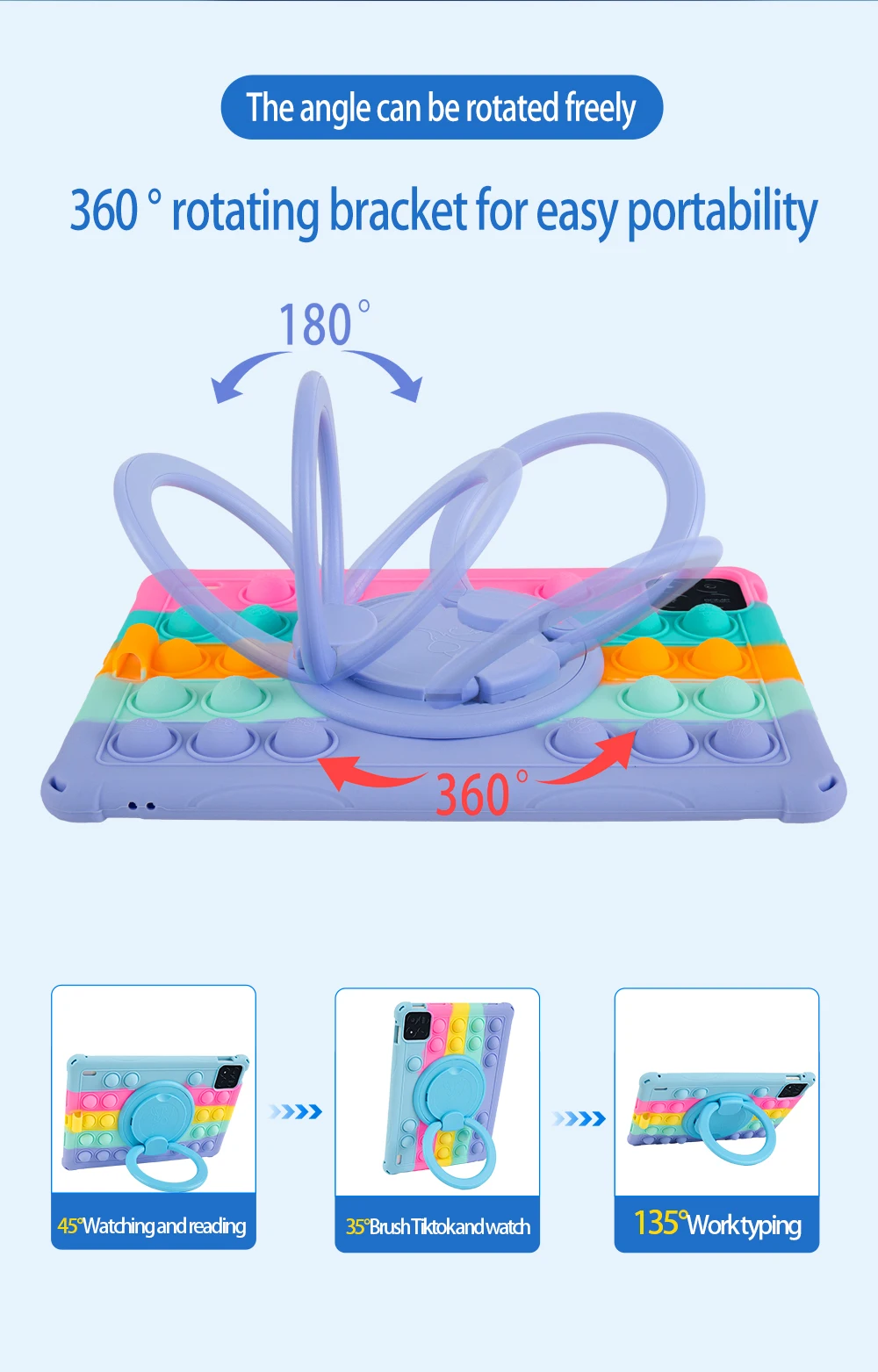 Soft Silicone Kids Case For Xiaomi Pad 7 Pro 2024 11.2 inch 360 Rotating Stand Cover With Handle Grip Shoulder Strap Shockproof