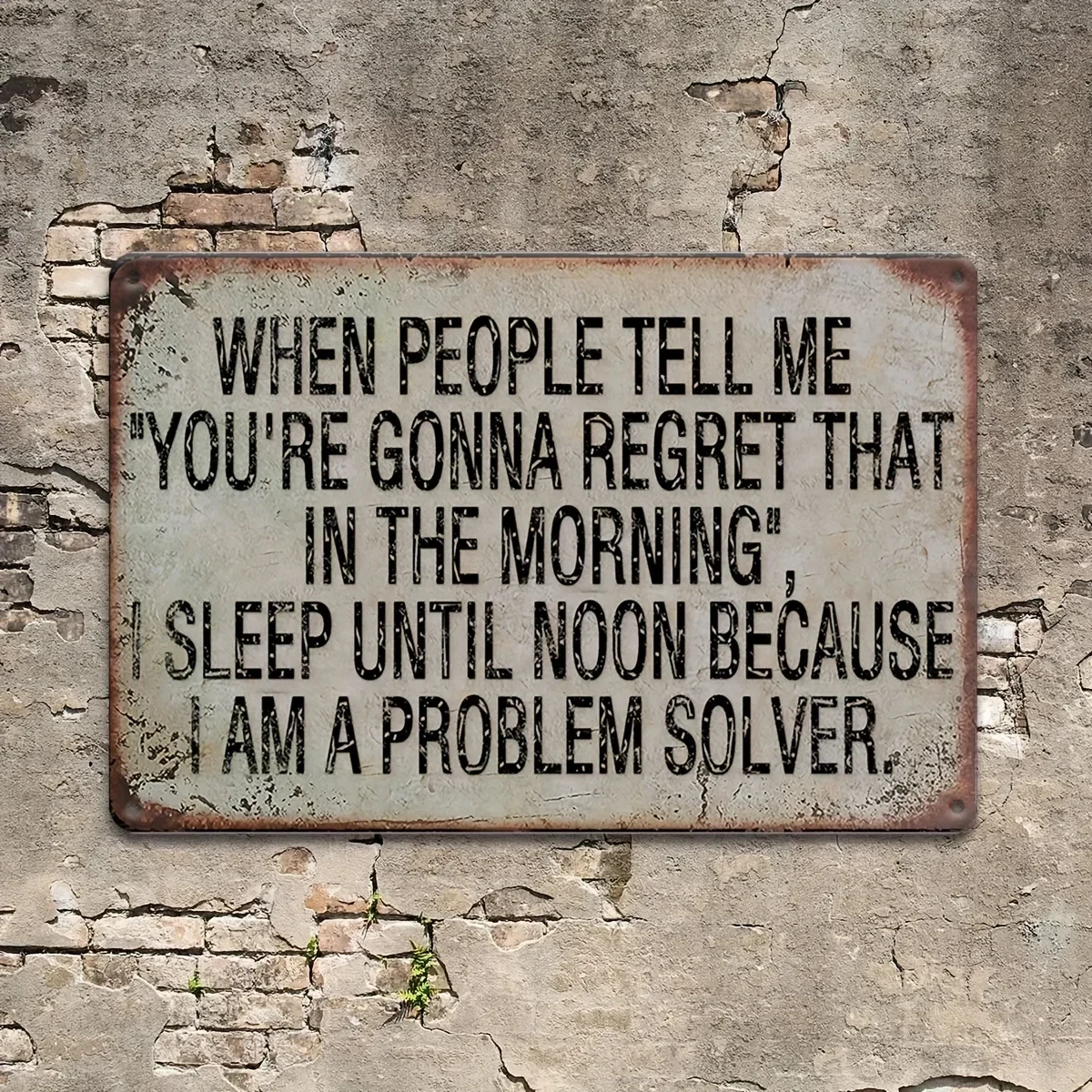 1 Piece, Vintage Metal, because I'M a Problem Solver, Funny Retro Sign, Wall Decoration, Street, Garage, Home, Bar, Man Cave, Vintage Wall Decor