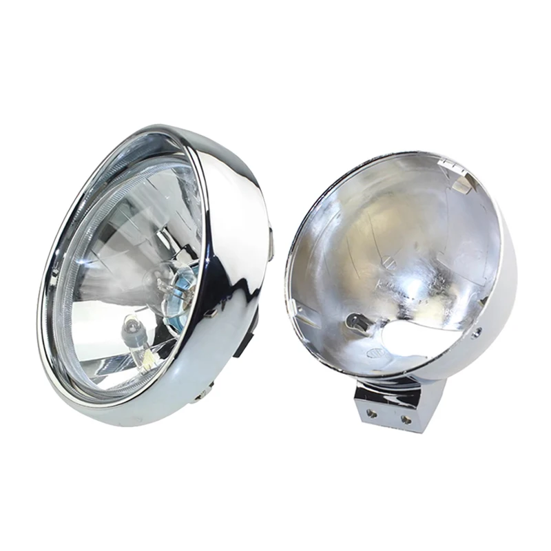 

Motorcycle Head Light for Suzuki Haojue Jingcheng Qingqi GZ125HS GZ150-A JC150 QS150 HJ150 Chromed Metal Case Front Lamp Parts