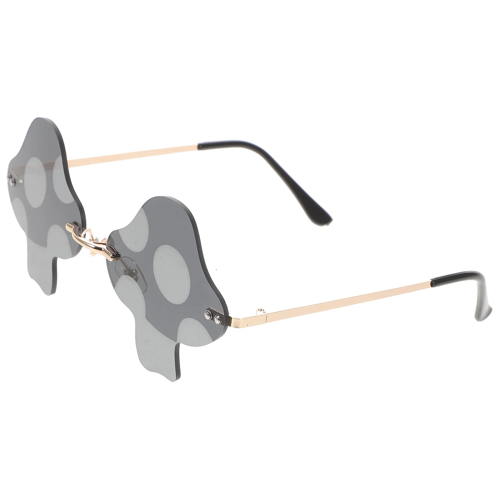 

Rimless Sunglasses Beach Party Women Grey Frameless Eyeglasses Funky Stylish Trendy Fashion Accessories Creative Mushroom Shape