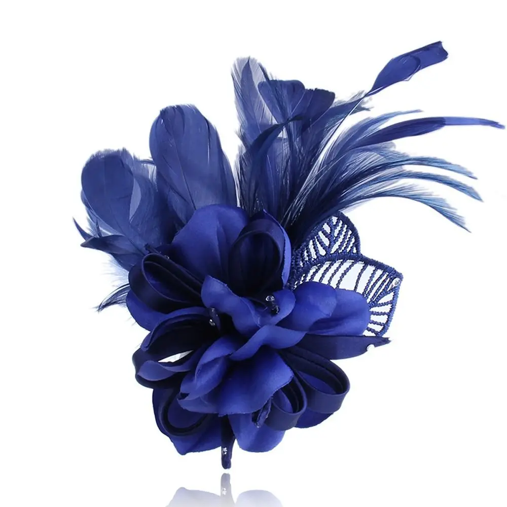 Элегантная изысканная ткань, модные украшения из перьевого сплава, свадебные украшения, винтажная брошь, брошь в корейском стиле, женская брошь с цветком