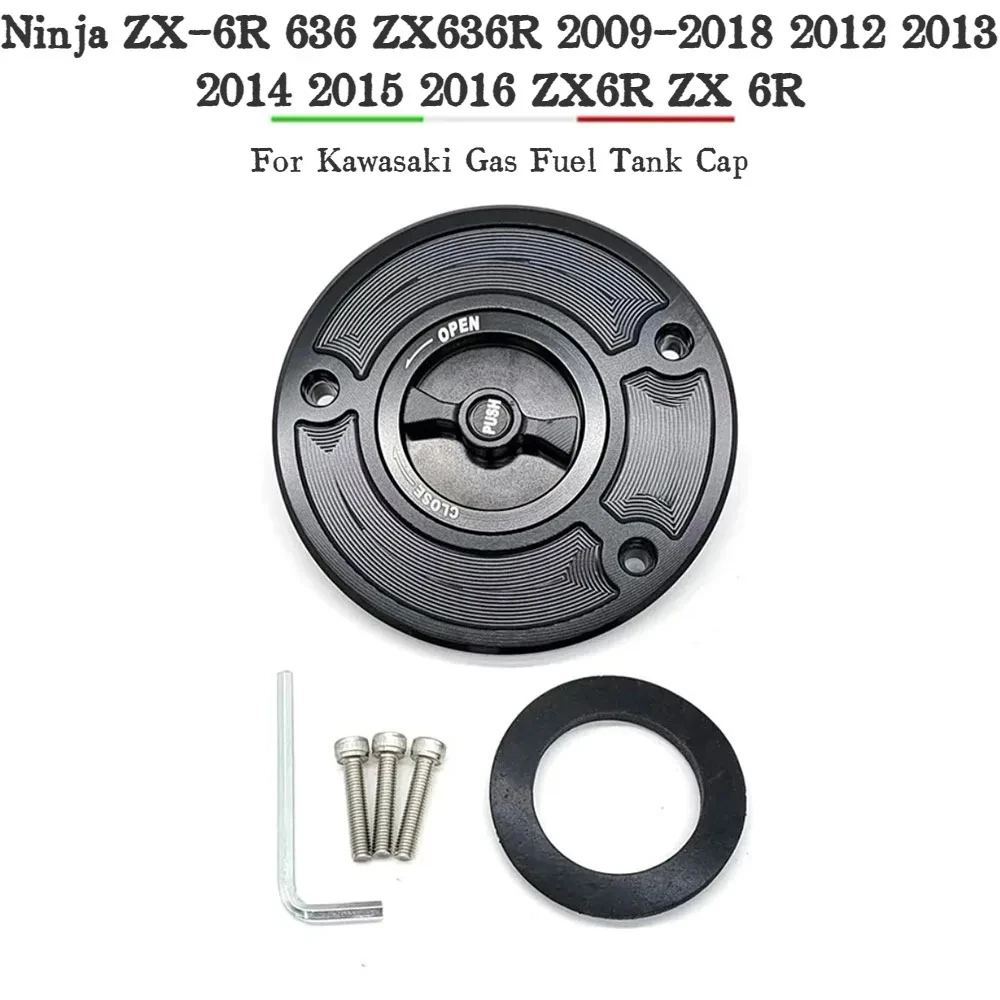 For Kawasaki Ninja ZX-6R 636 ZX636R 2009-2018 2012 2013 2014 2015 2016 ZX6R ZX 6R Keyless Motorcycle Fuel Gas Tank cap Cover