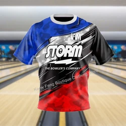 Camiseta deportiva de bolos para niños y adultos, camisa de manga corta transpirable, cómoda, a la moda, Verano