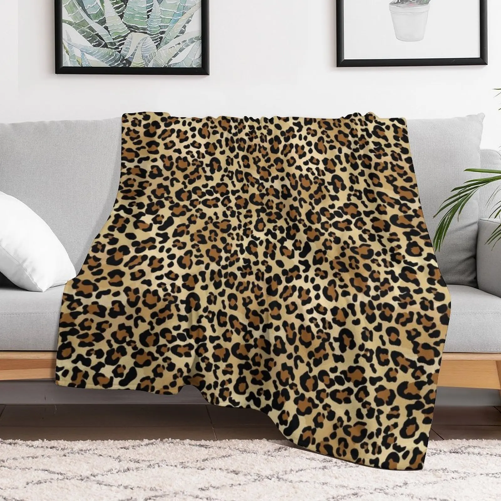 Pretty Simple Animal Print Leopard Savage Safari Wild Pattern Throw Blanket Luxury Designer decorative Thin Bed linens Blankets