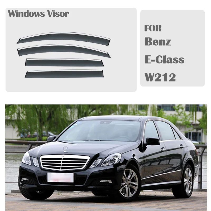 ДЛЯ Benz E-Class W212 2009-2015 оконные козырьки защита от дождя оконная крышка от дождя дефлектор тент щит вентиляционное отверстие защита тени крышка отделка